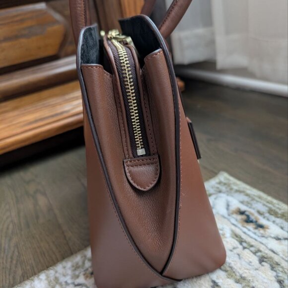 Radley London Liverpool Street 2.0 Medium Leather Satchel Bag Tortoise Color - Picture 11 of 15